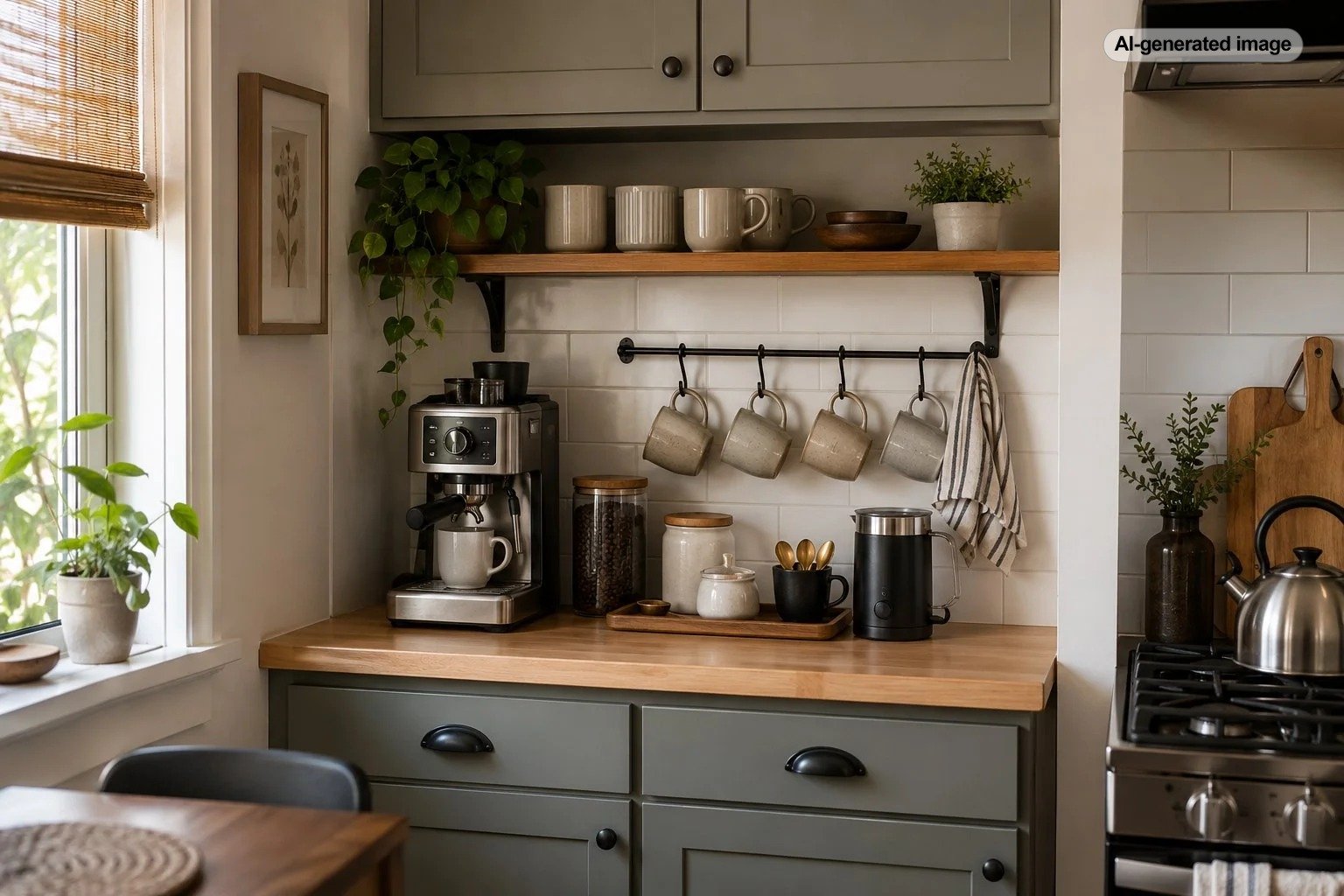 How to Create a Coffee Station in a Small Kitchen