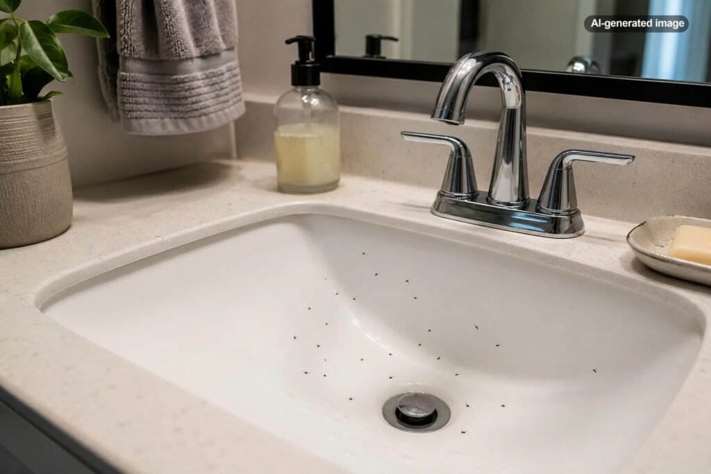 Why Are Tiny Flies Coming From My Bathroom Sink?