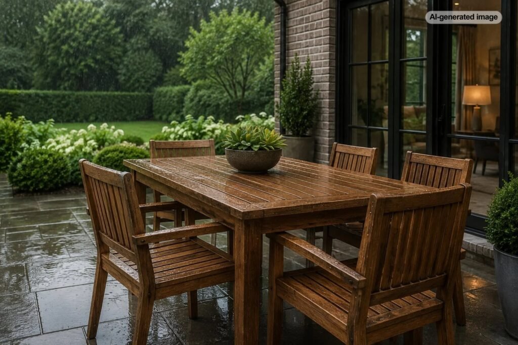 Can Teak Furniture Stay Outside in the Rain?