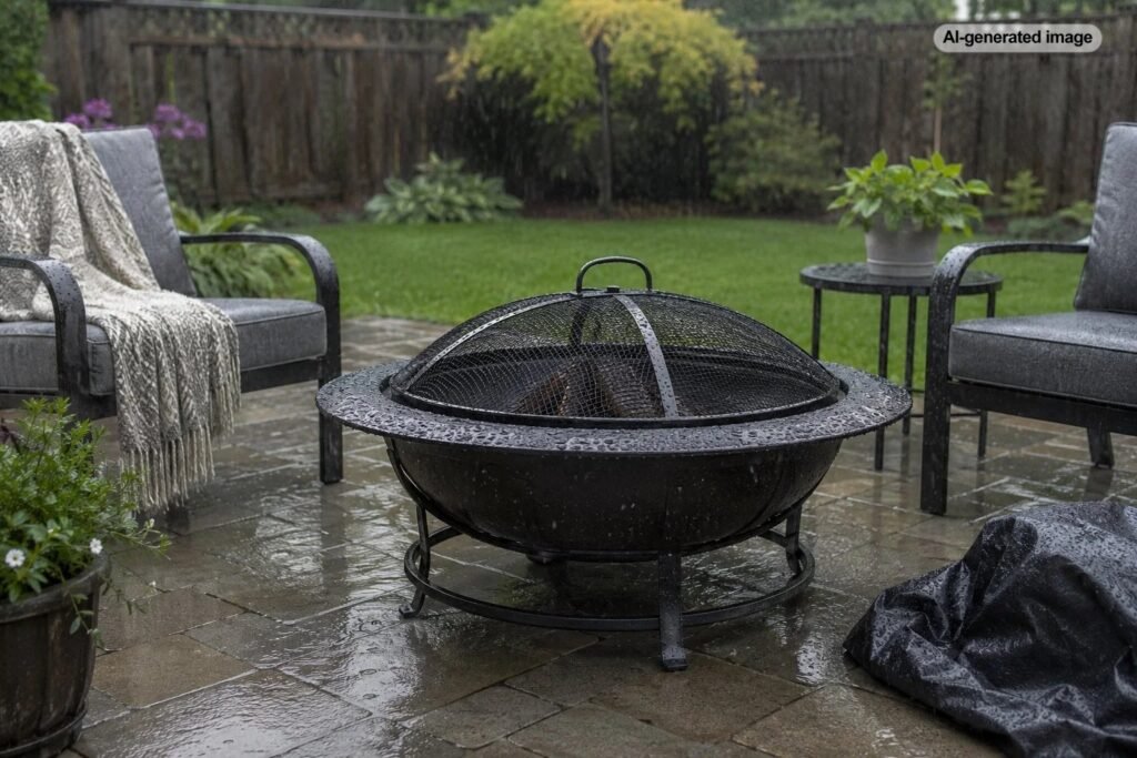 Can You Leave a Fire Pit Outside in the Rain?