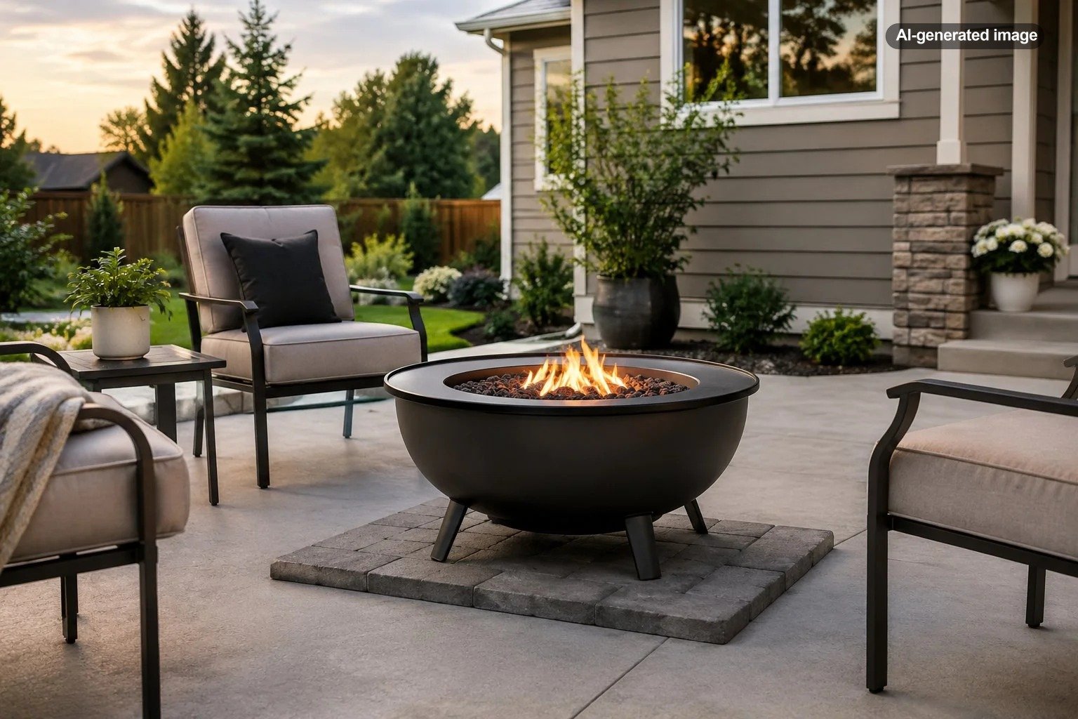 Can You Put a Fire Pit on a Concrete Patio?