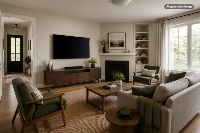 How Do You Arrange Furniture When the TV Is Not Centered?