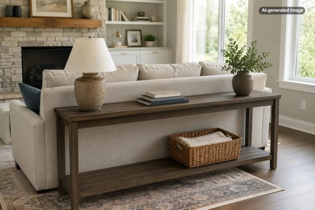 How High Should a Console Table Be Behind a Sofa?