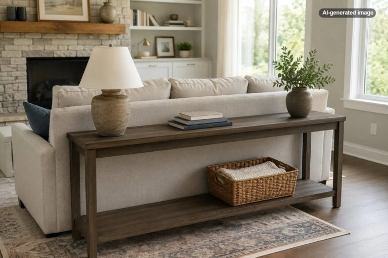 How High Should a Console Table Be Behind a Sofa?