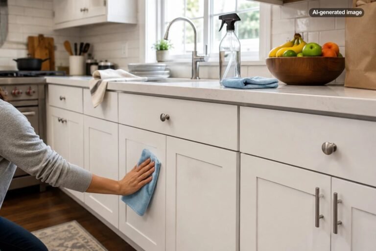 How to Keep White Cabinets Clean in a Busy Kitchen