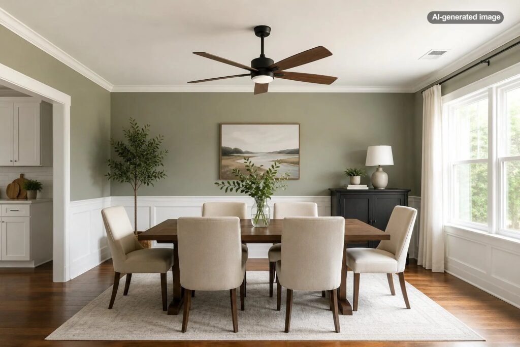 Should a Ceiling Fan Be Centered Over a Dining Table?