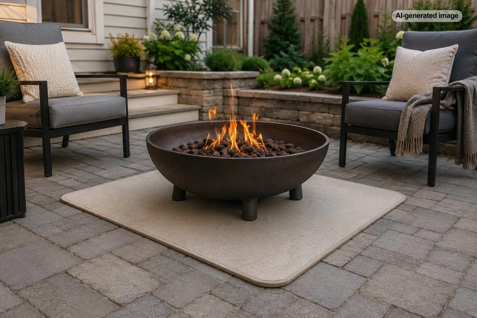 What Should You Put Under a Fire Pit on Pavers?