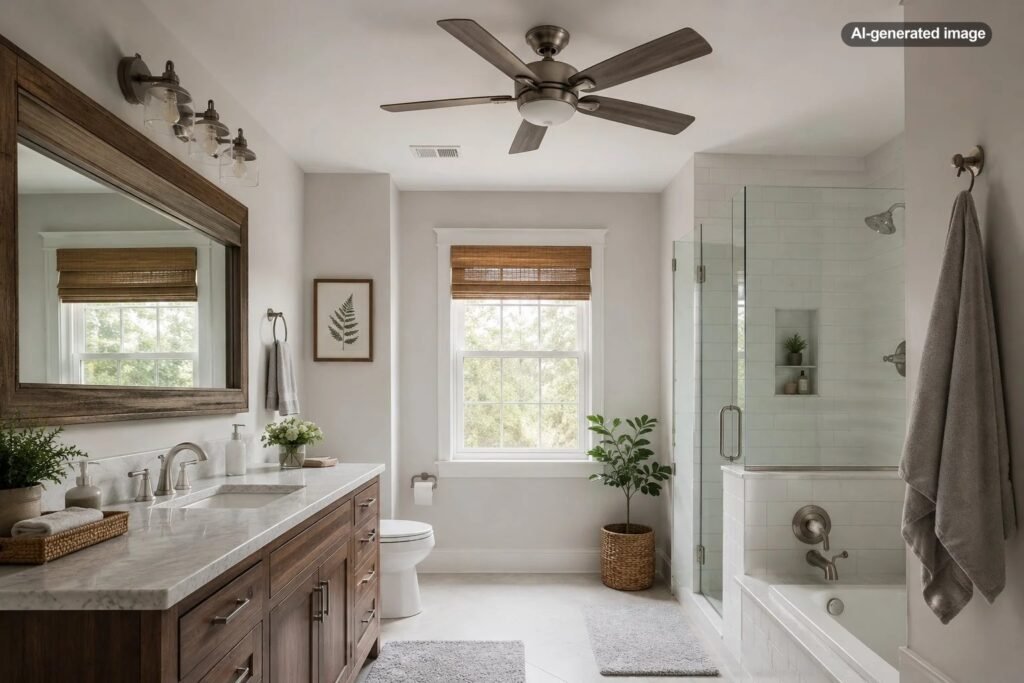 Can You Put a Ceiling Fan in a Bathroom?