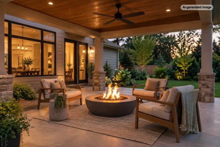 Can You Put a Fire Pit Under a Covered Patio?
