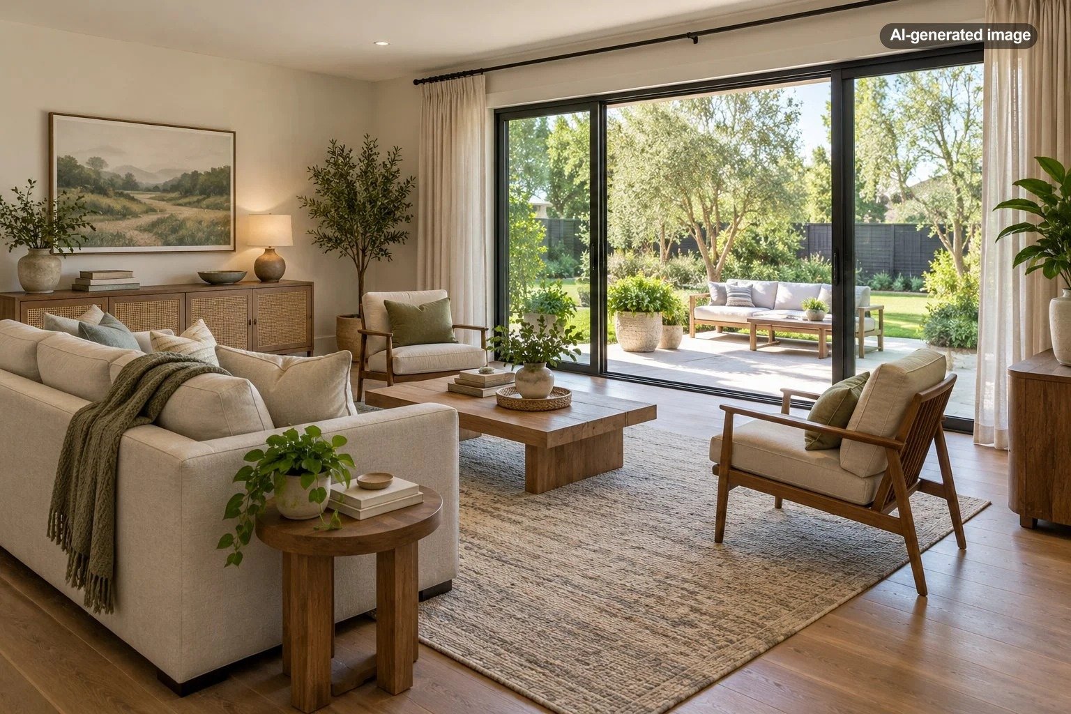 How Do You Arrange Furniture Around a Large Sliding Glass Door?