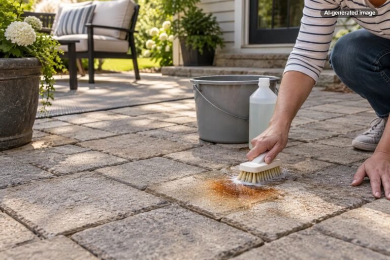 How Do You Remove Rust Stains From a Paver Patio?