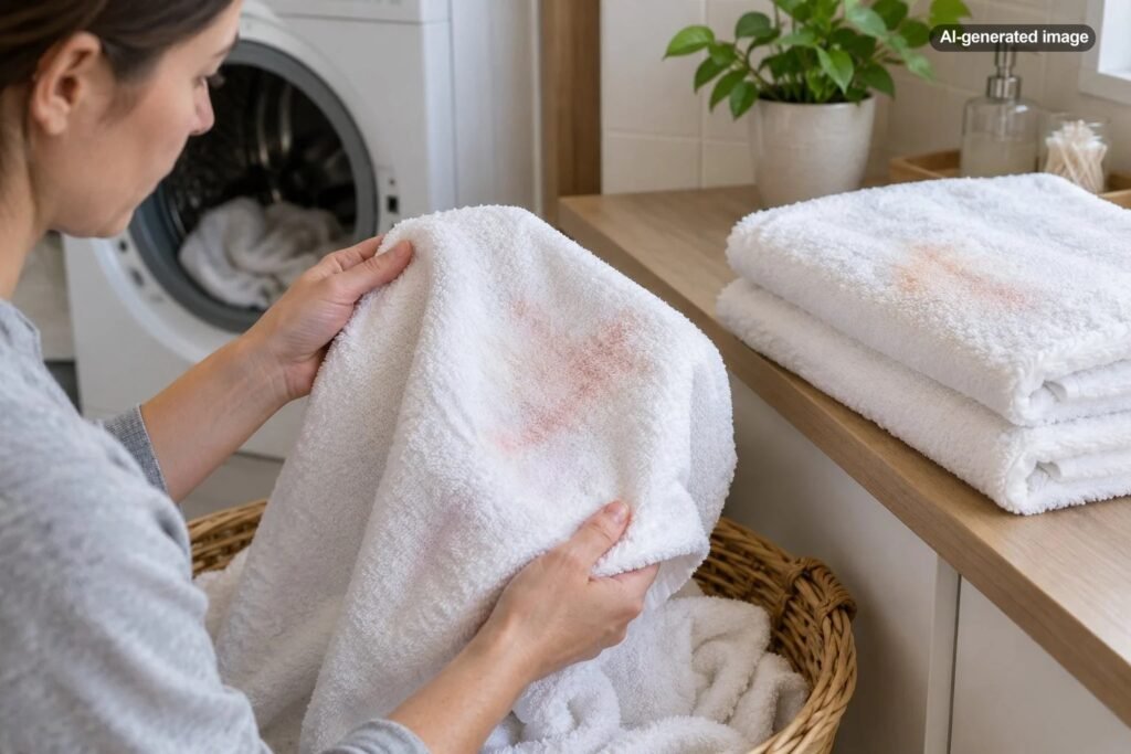 Why Do White Towels Develop Pink or Orange Stains?