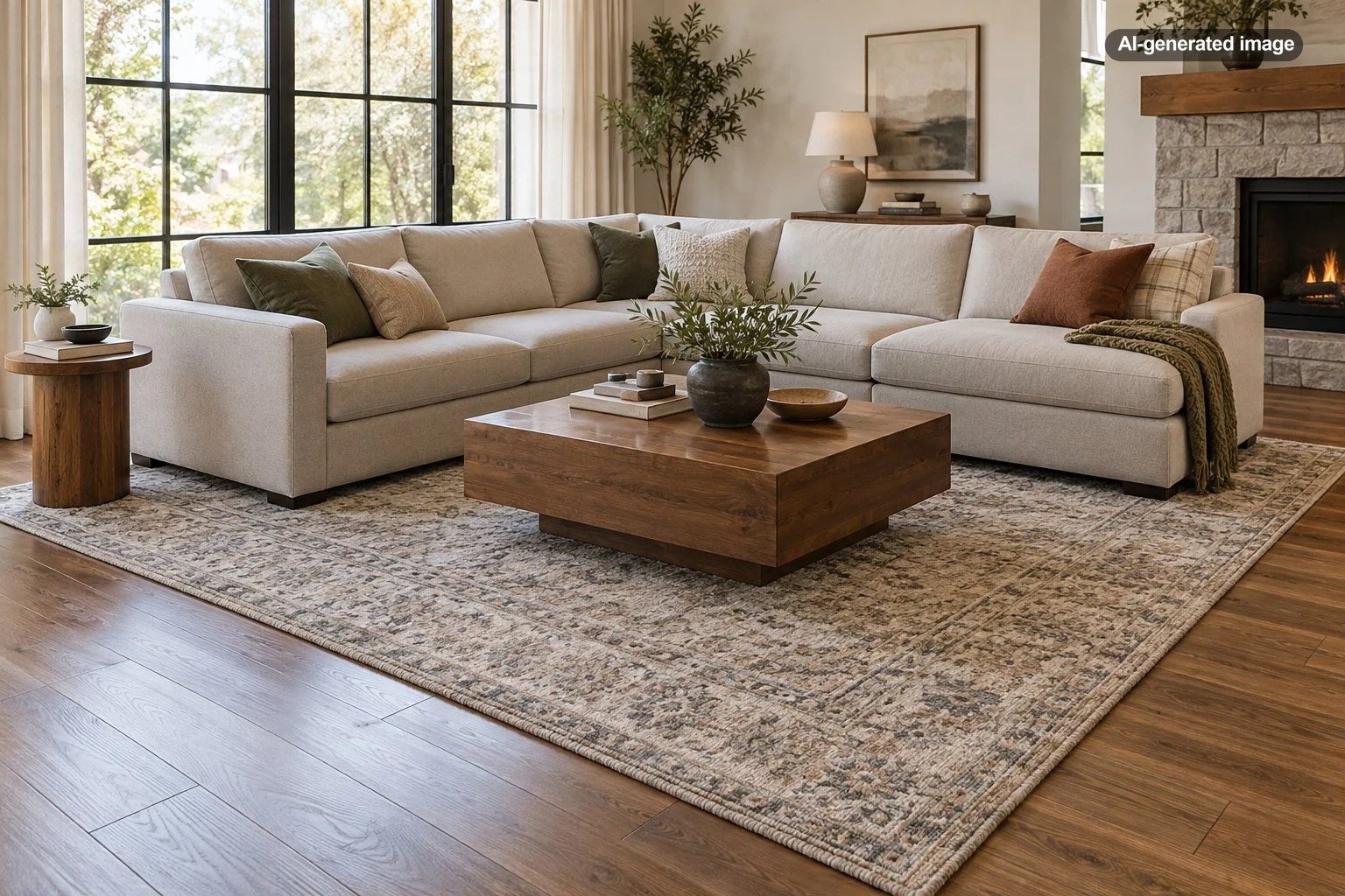 How Far Should an Area Rug Extend Past a Sectional?