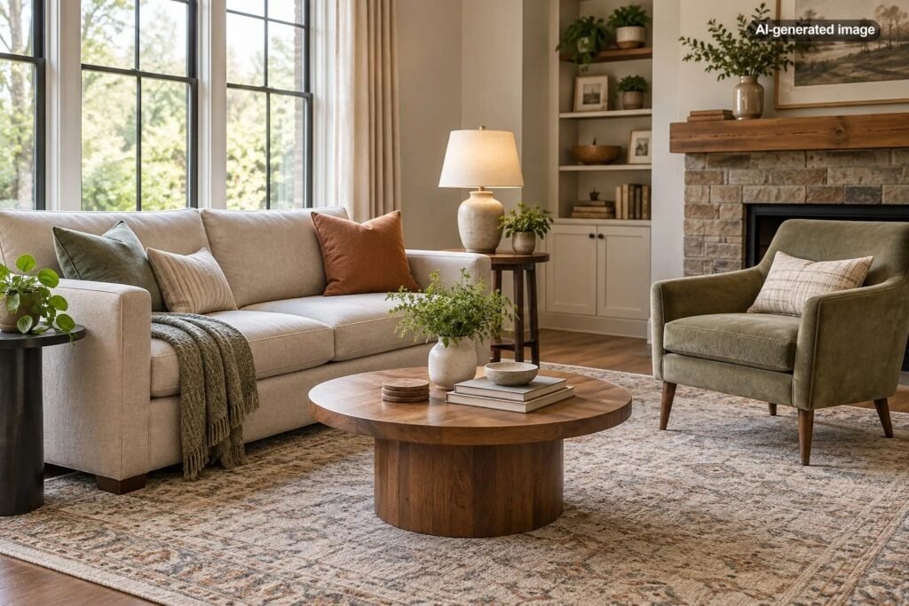 How Much Space Should Be Between a Sofa and an Accent Chair?