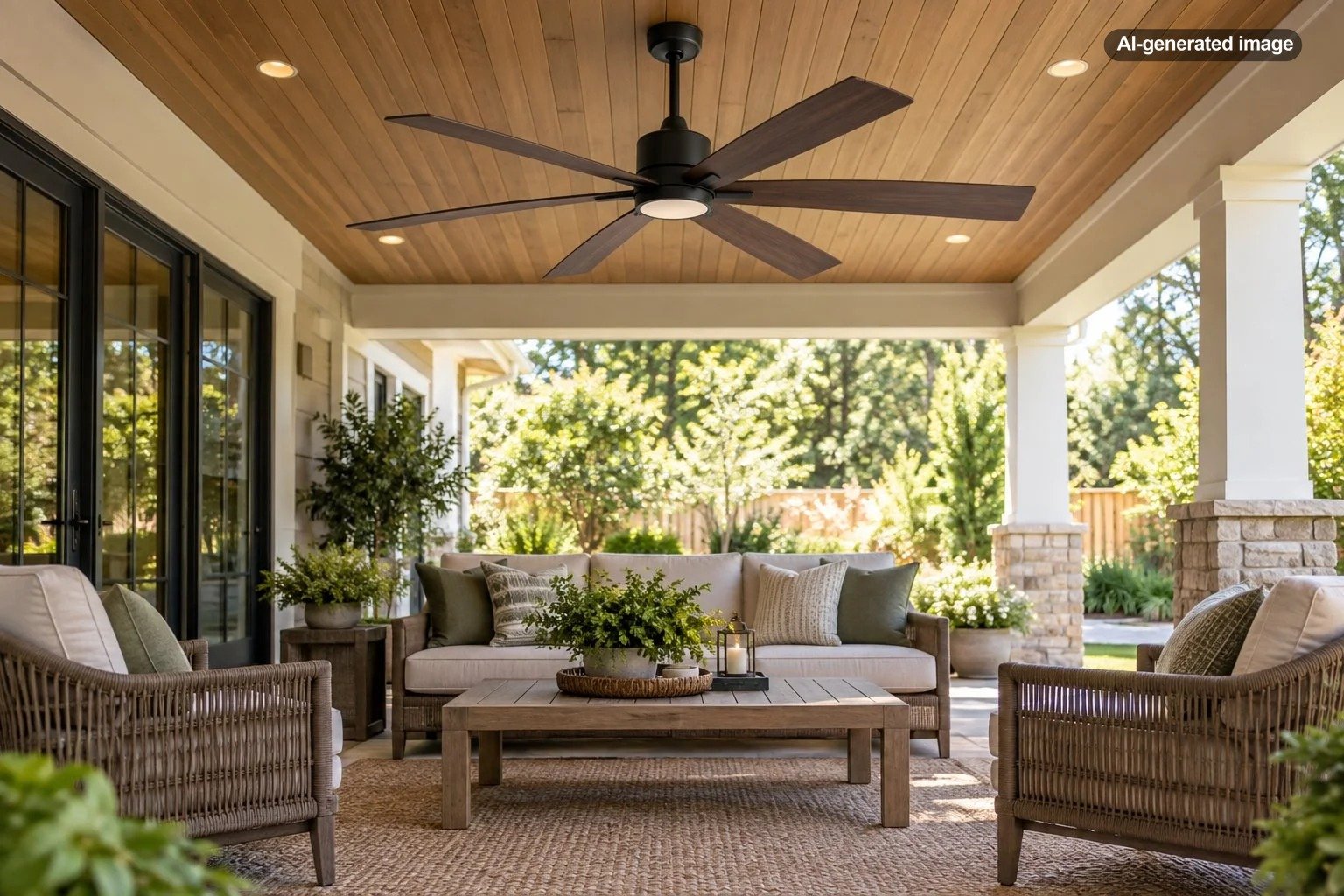 What Size Ceiling Fan Is Best for a Covered Patio?