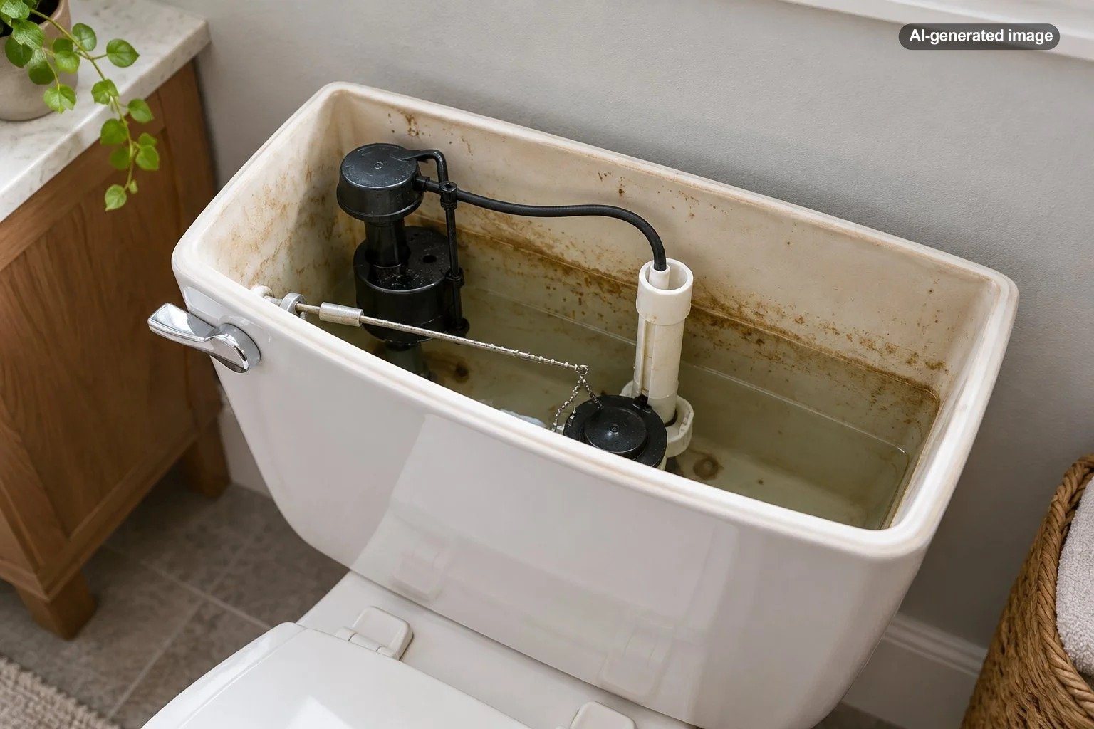 Why Is There Slime or Discoloration Inside a Toilet Tank?