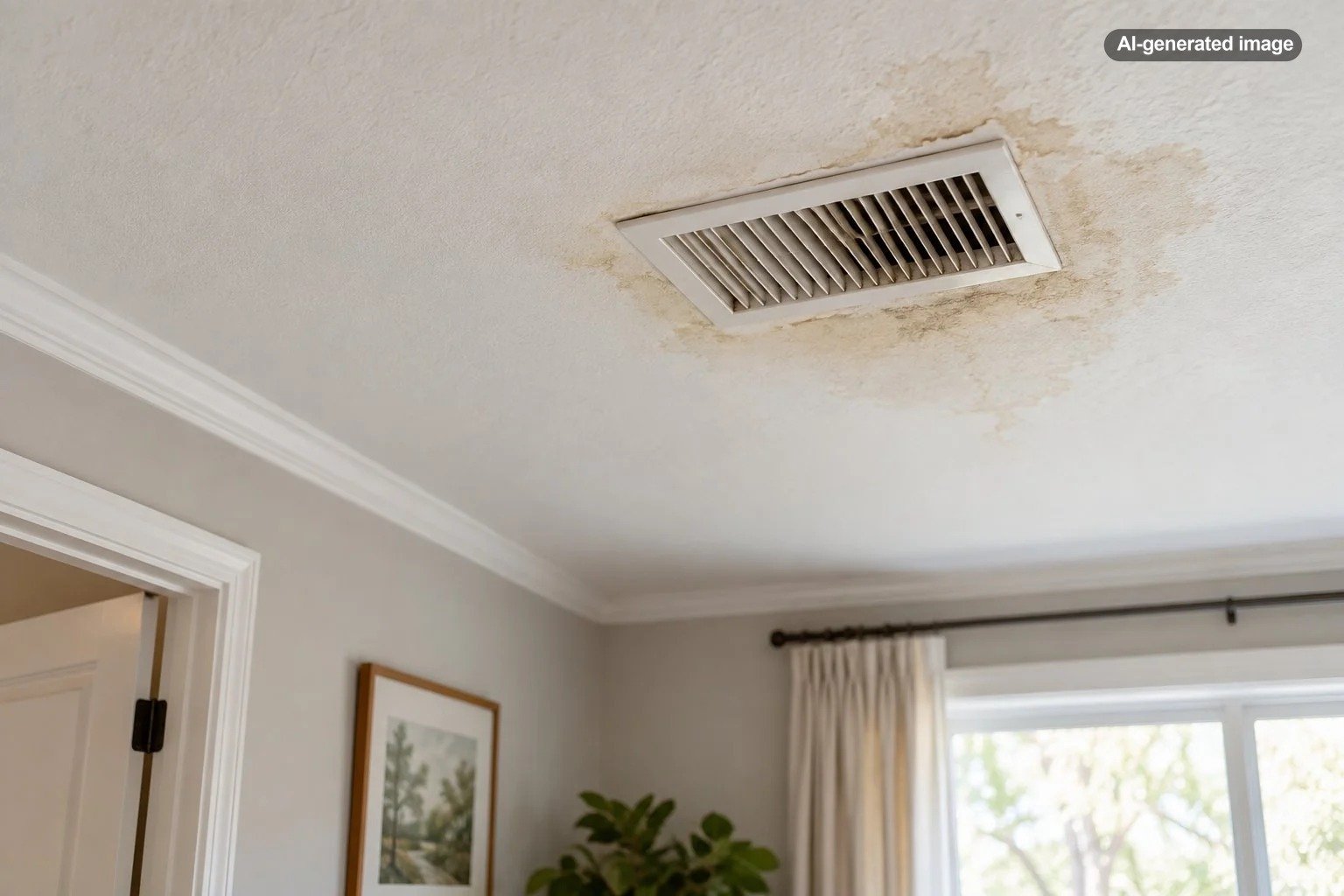 Why Is There Water Staining Around an AC Vent?